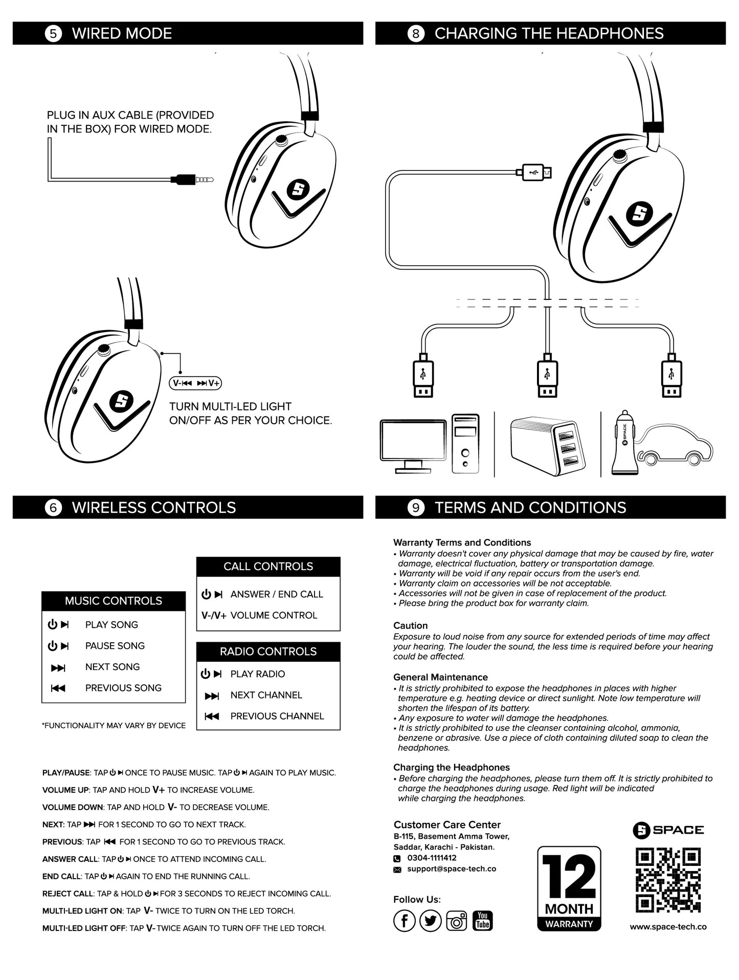 Wireless Bluetooth Headphones