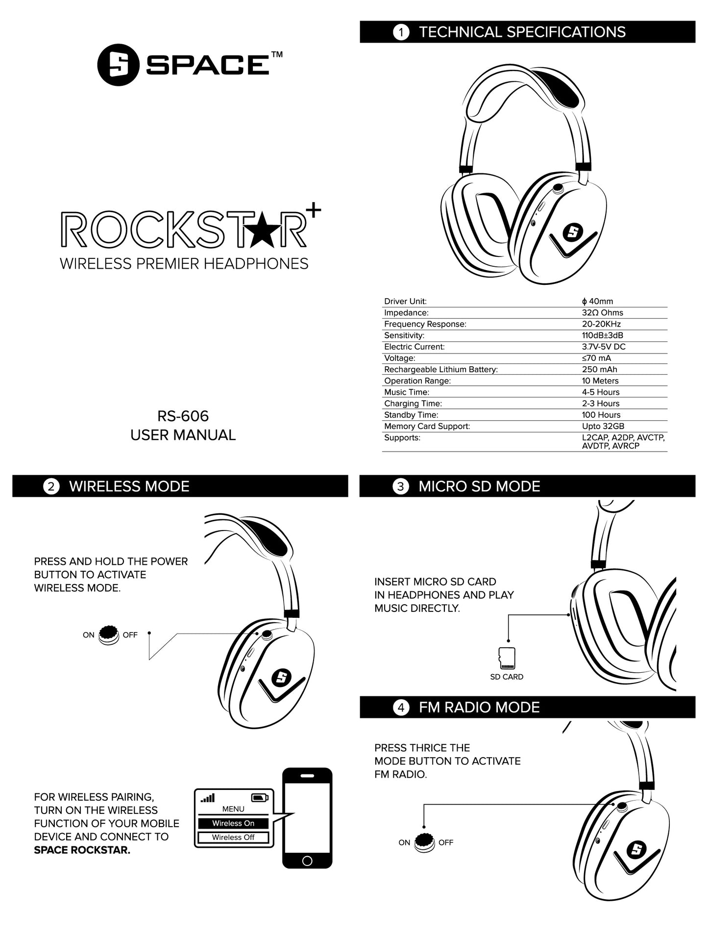 Wireless Bluetooth Headphones