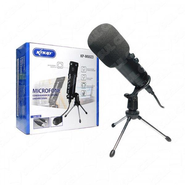 KNUP KPM0023 Condenser USB Microphone – Plug & Play PC Mic with Shock Mount