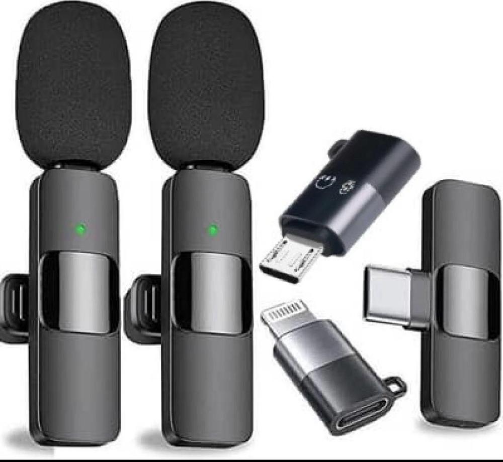 K9 Wireless Vlogging Mic Black Dual Noise Reduction